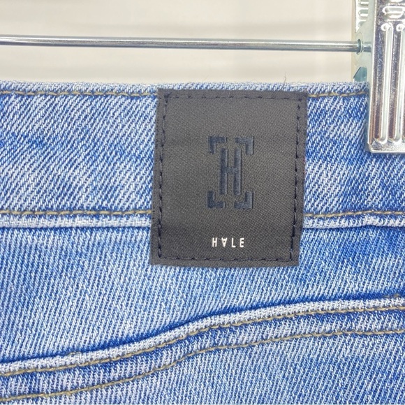 HALE Lea High Waisted Flare leg Side Zip Jeans Sz 27 medium wash - Picture 6 of 14